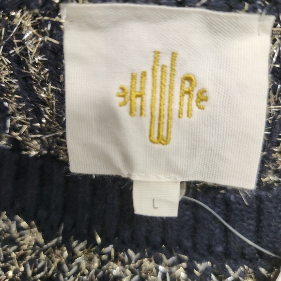 NWT nthropologie HWR Tinsel Striped Sweater SIZE LARGE - Picture 8 of 10